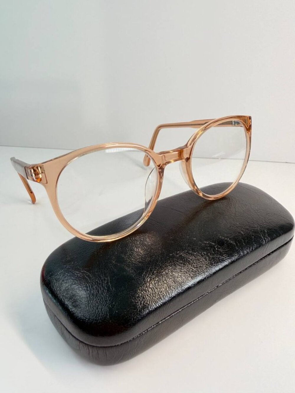 Oscar Wylee Odette 042 Eyeglasses – Crystal Blush Frame – Includes Case